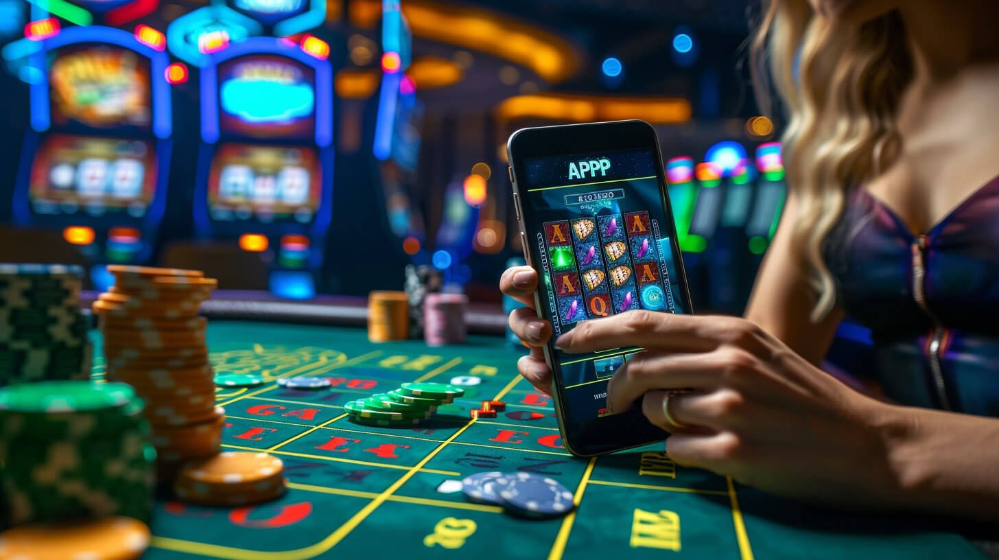 Pengguna ponsel membaca kategori slot