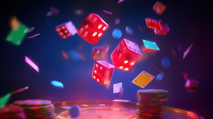 Layar turnamen esports bernuansa ungu
