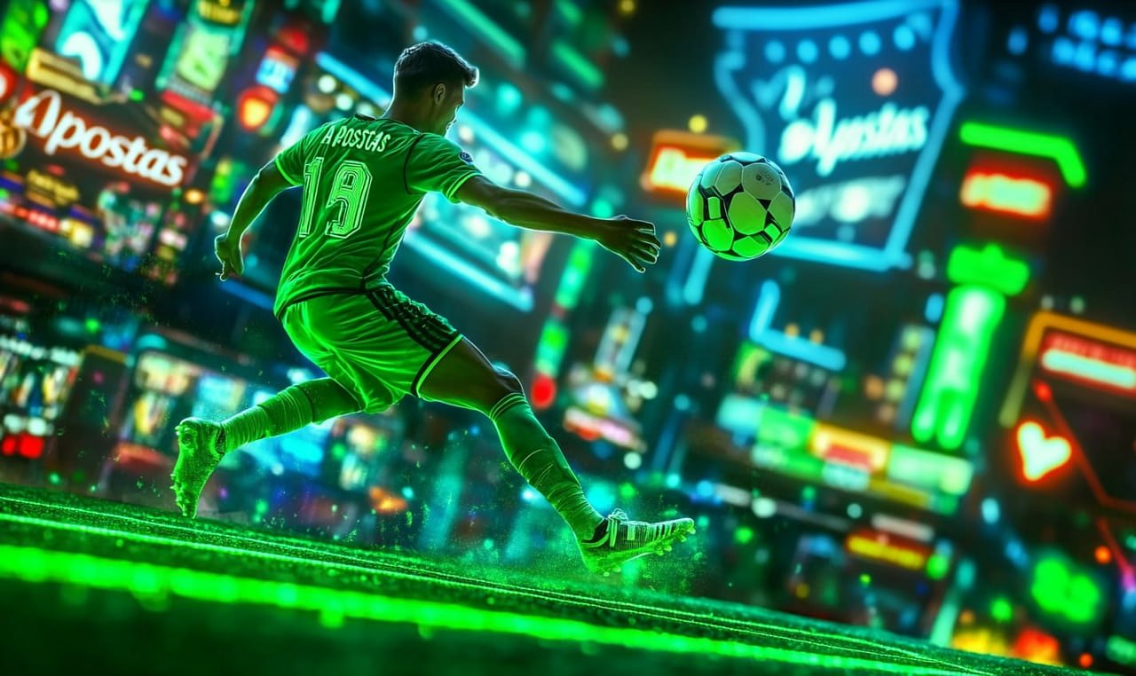 Stadion neon untuk taruhan sepak bola